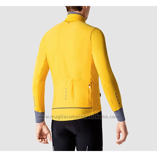 2019 Abbigliamento Ciclismo La Passione Giallo Grigio Manica Lunga e Salopette